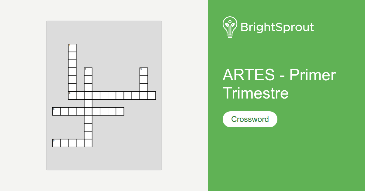 Color Theory Crossword Puzzle (Spanish) - Free Printable | BrightSprout