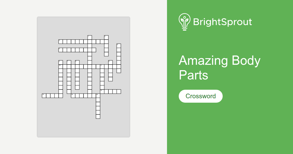 Human Body Systems Crossword Puzzle - Free Printable | BrightSprout