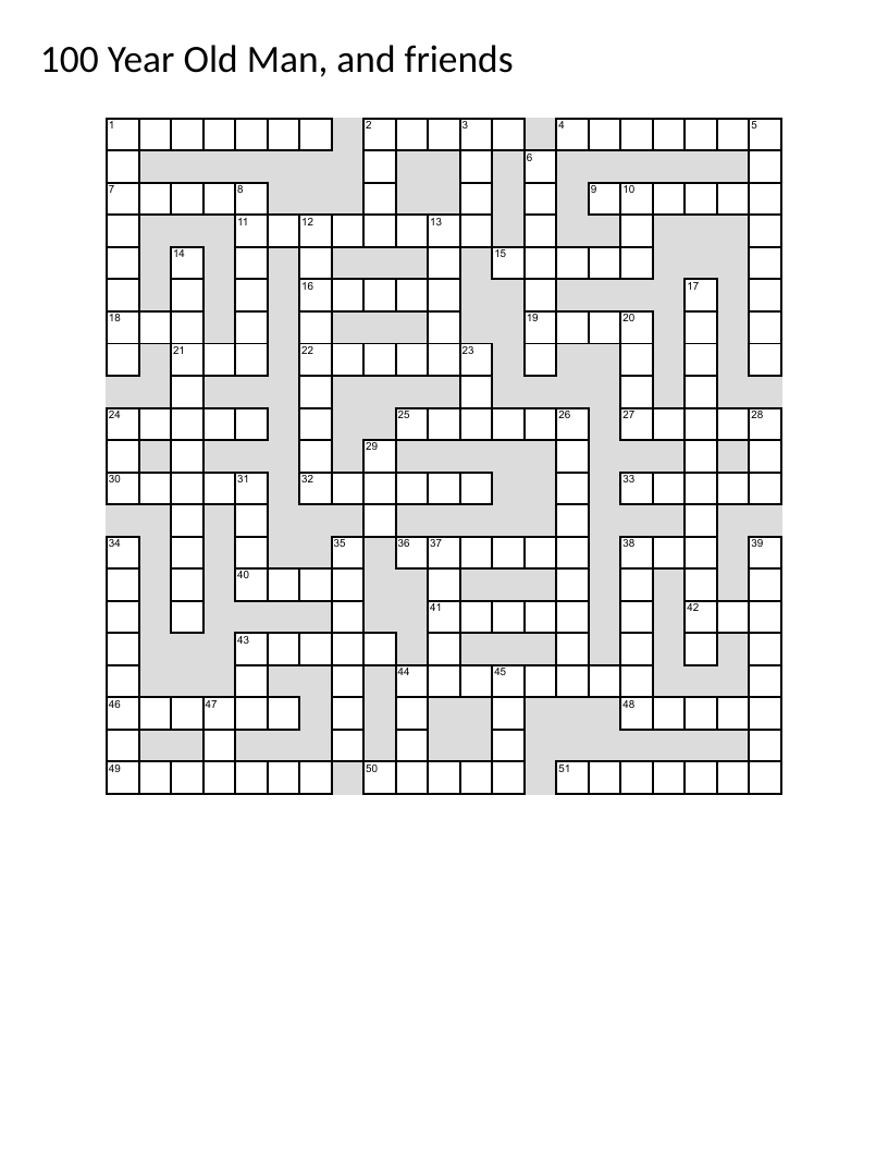 Mel Brooks film and television history crossword with Blazing Saddles, Get Smart, and Young Frankenstein.