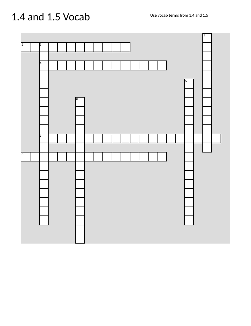 Precalculus crossword on polynomial functions, extrema, and inflection points.