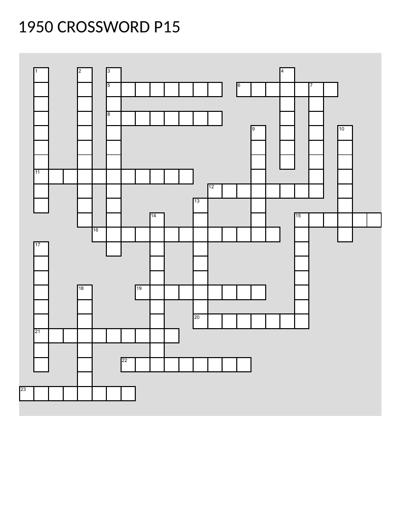 Vintage 1950s Commonwealth Games crossword puzzle about New Zealand and international athletes.