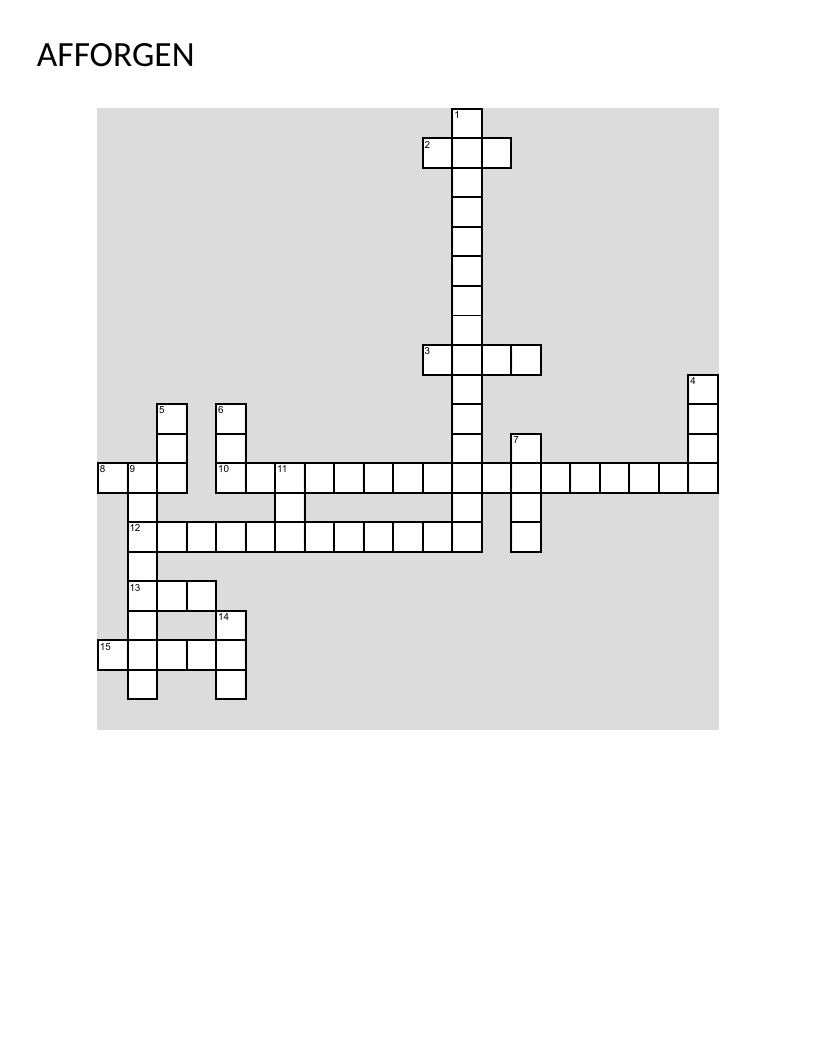 AFFORGEN Air Force readiness and deployment cycle crossword puzzle.