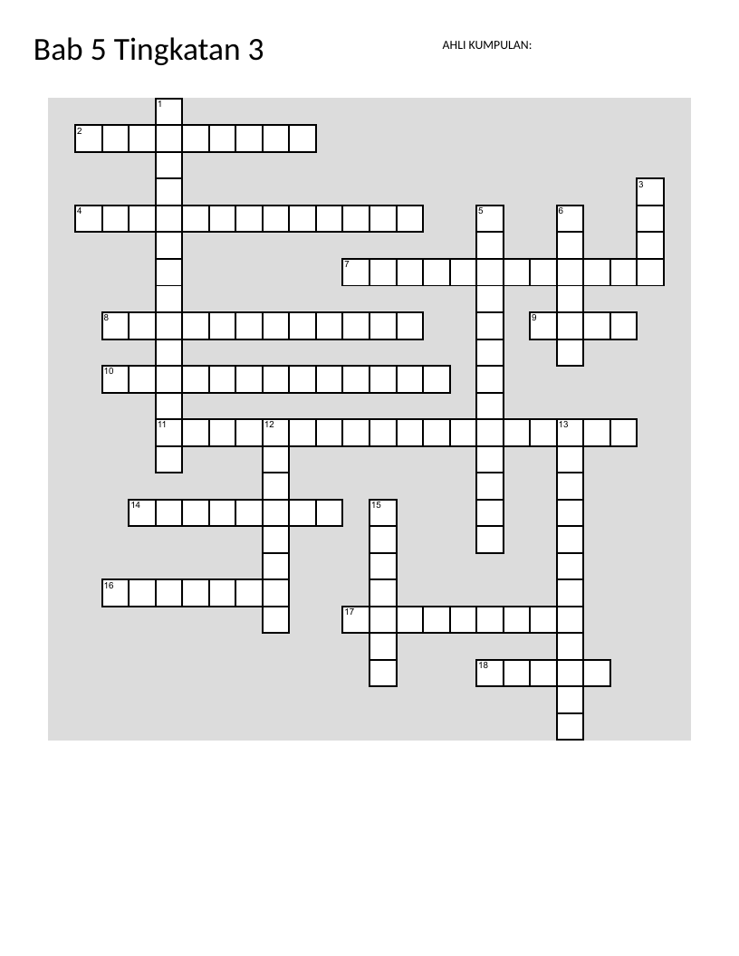 Malay-language crossword on Sarawak and Sabah colonial history, James Brooke, and sultanates.