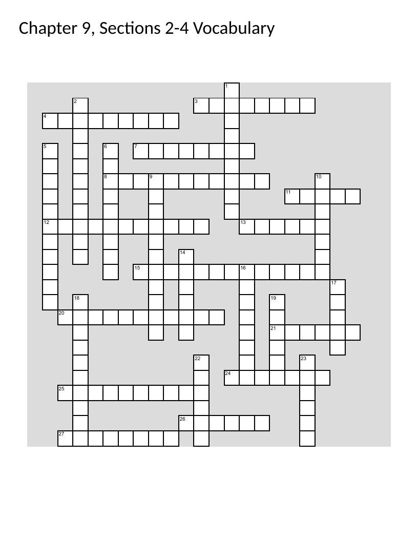 Business economics and statistics vocabulary crossword with supply, demand, and sampling methods.