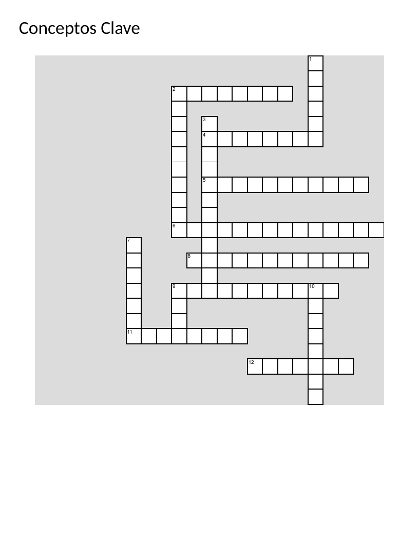 Spanish math crossword covering fractions, algebra, coefficients, and proportional relationships.
