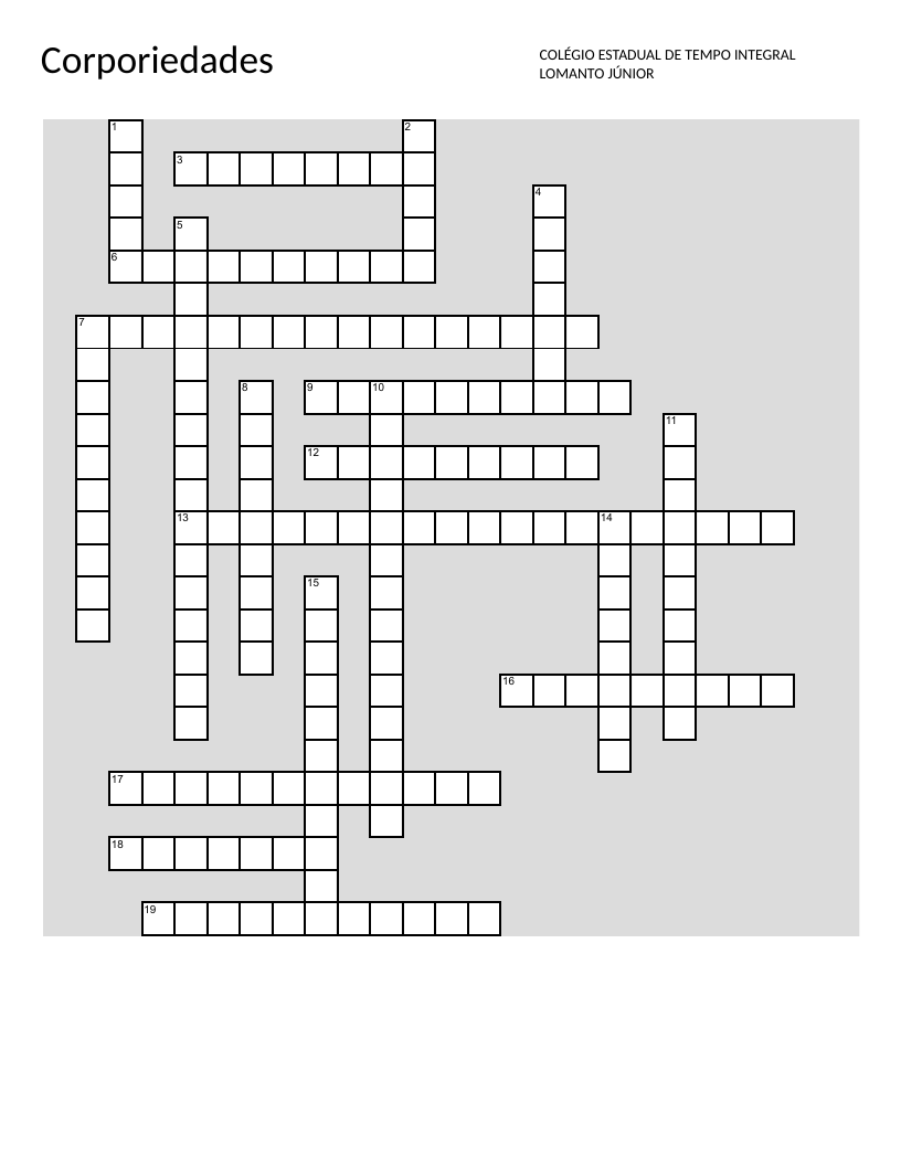 Portuguese crossword on body expression, identity, and social-emotional learning.