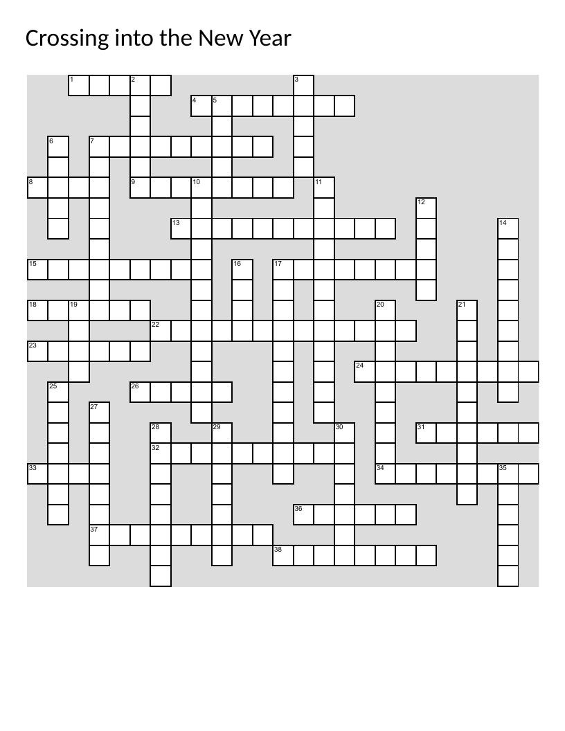 Christmas and Nativity themed crossword with biblical and theological clues.