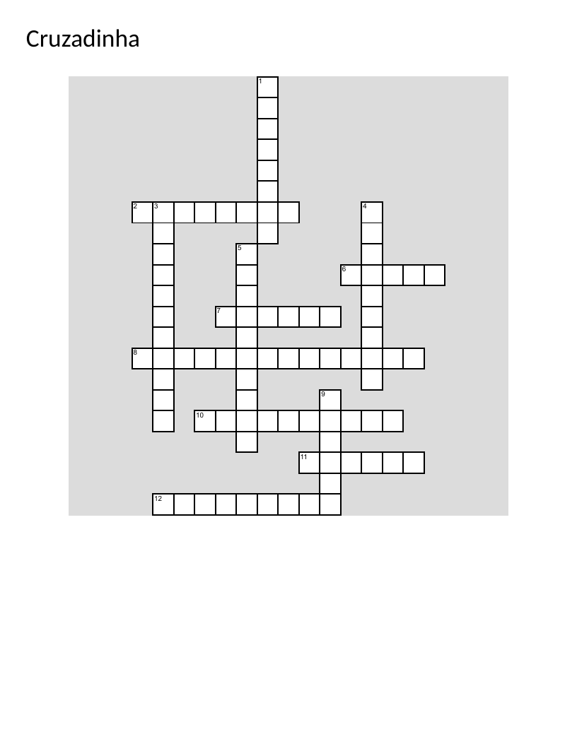 Portuguese crossword about city life, transportation, and community with vocabulary like metrô and tradição.