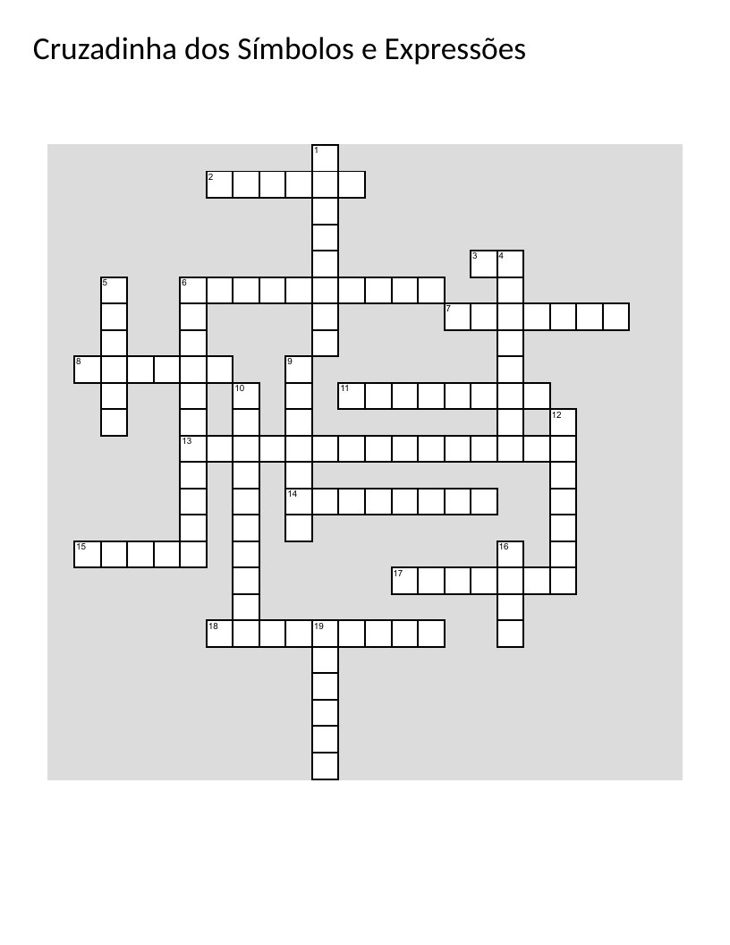 Portuguese crossword about religious symbols and sacred art across world traditions.
