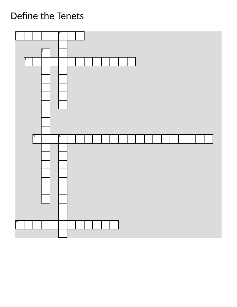 Character education crossword with virtues: humility, integrity, self-control, and perseverance.