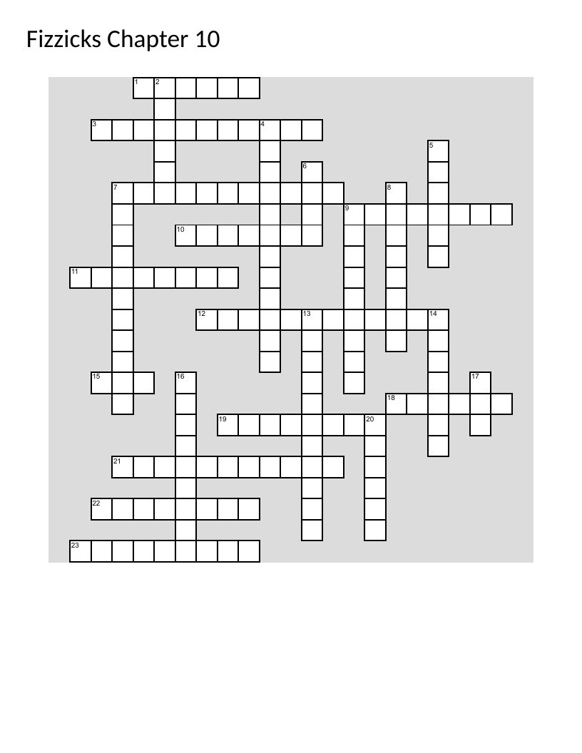 Physics crossword with terms like centripetal force, harmonic motion, resonance, and pendulum.