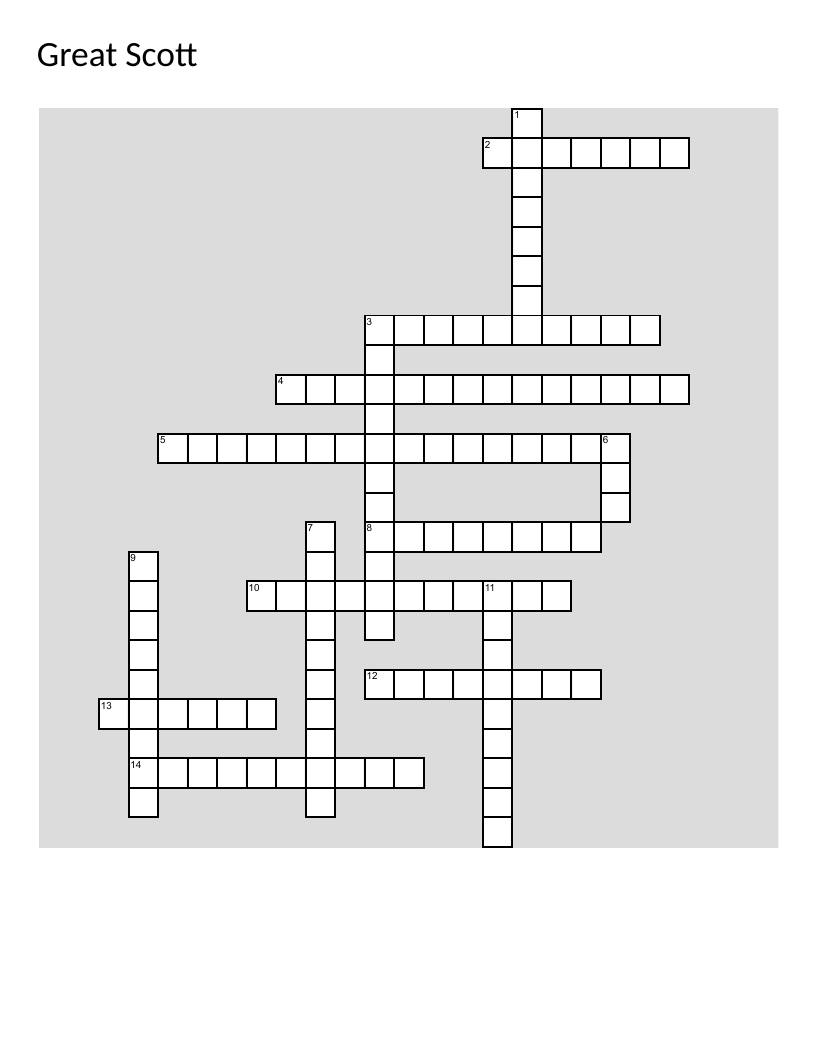Back to the Future crossword with clues about Doc Brown, Marty, and Hill Valley High.