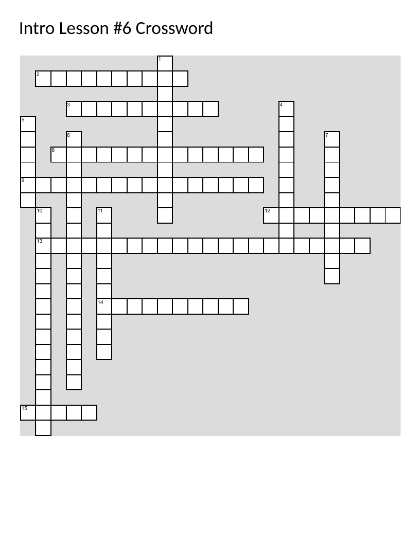 Technical drawing crossword with vocabulary like orthographic projection, isometric sketch, and annotation.