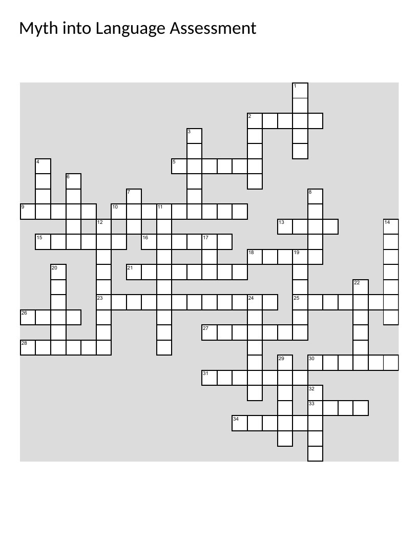 Classical mythology crossword with gods, goddesses, and mythological figures.