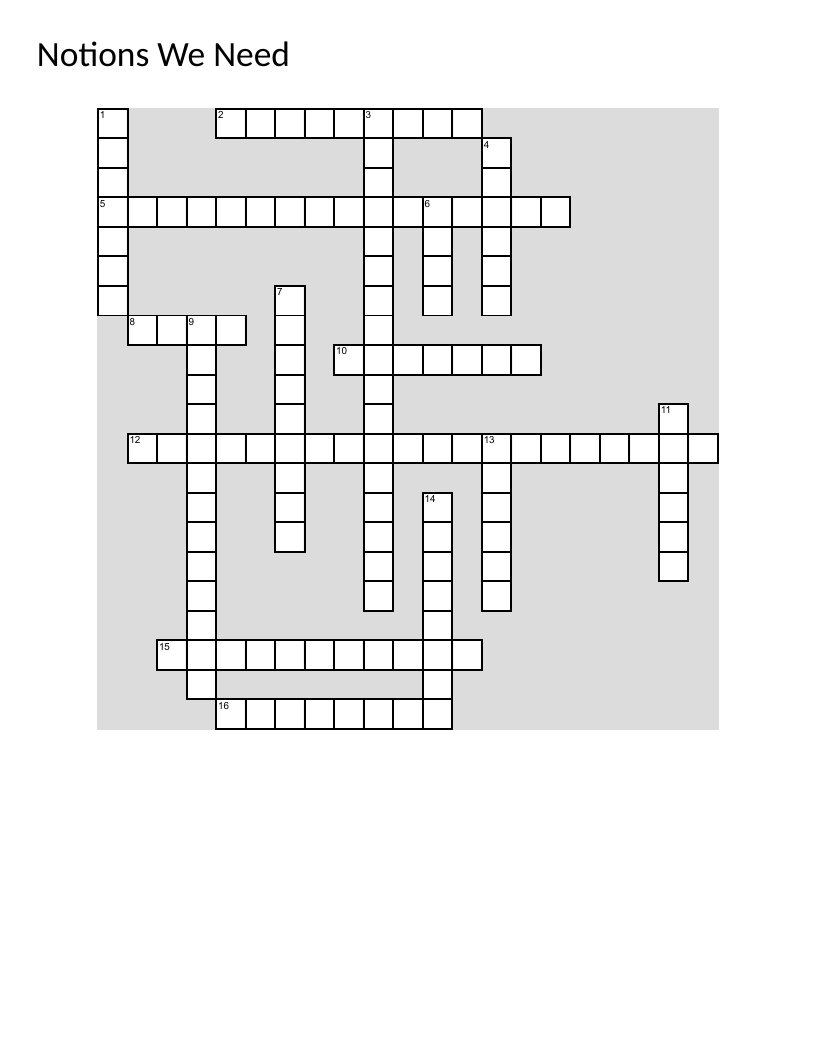 Quilting and sewing supplies crossword with rotary cutter, fabric, needle, and thread.