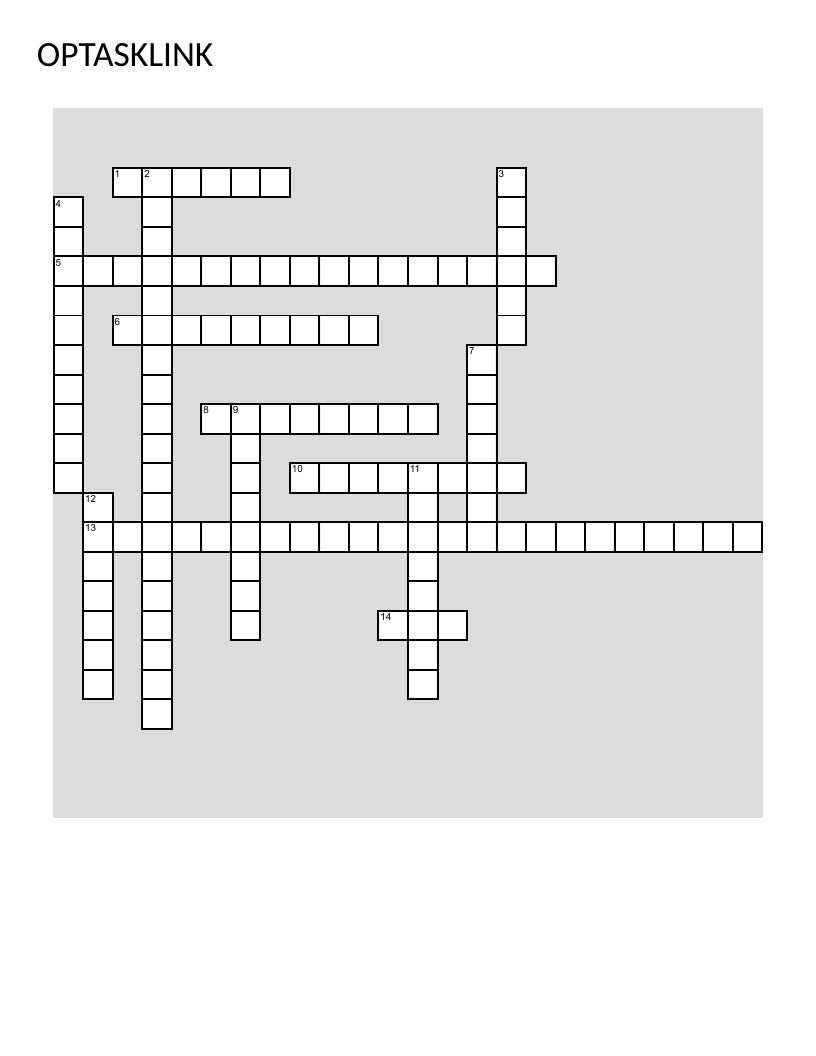 OPTASKLINK military tactical data link message format crossword with MIDS and Link 16 terminology.