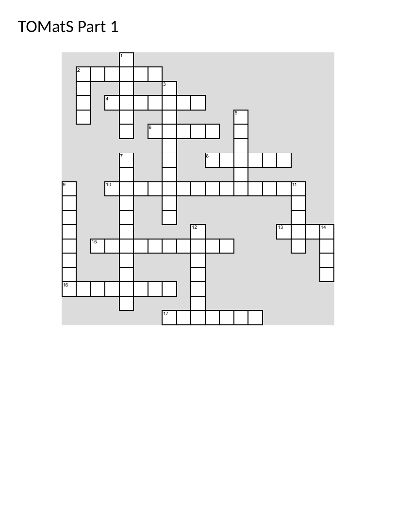 The Old Man and the Sea literature crossword with characters Santiago and Manolin.