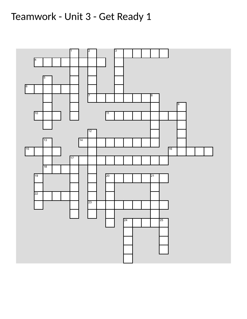 Hebrew-English vocabulary crossword with travel and religion terms.