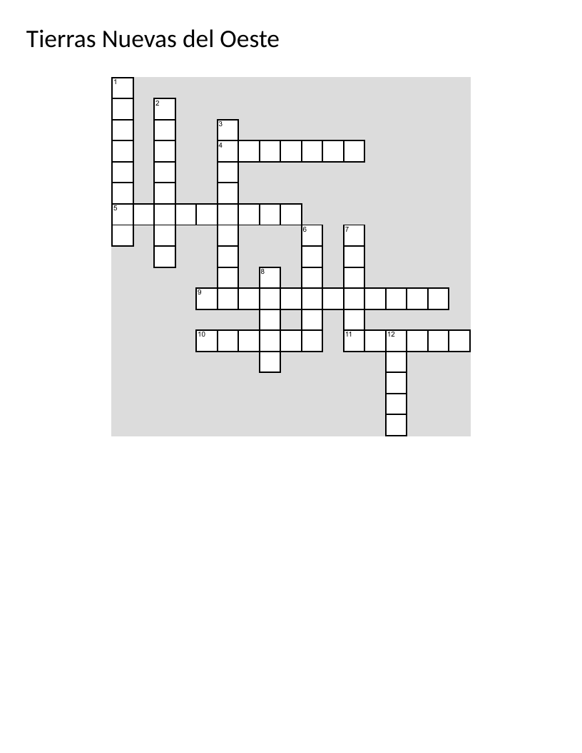 Spanish geography crossword with mountain ranges, peaks, and geological features of the Americas.