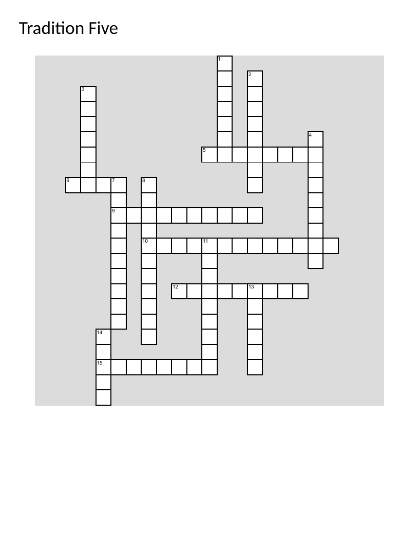 Crossword about family traditions, relationships, and values for middle-grade students.