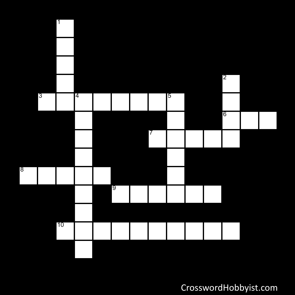 19 Create a crossword puzzle with at least 10 clues.