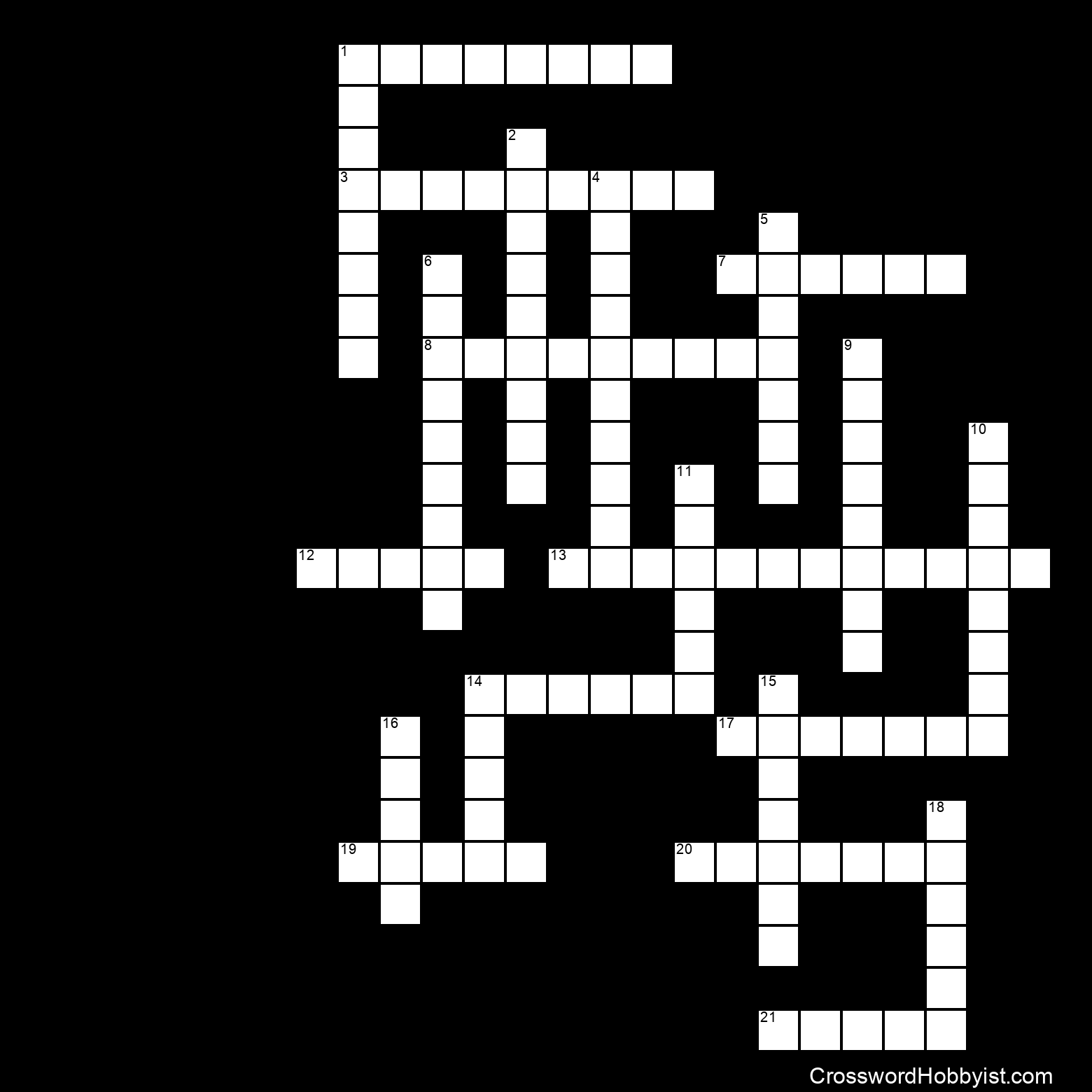Australian, S.American, Indian and Irish Instruments Crossword Puzzle