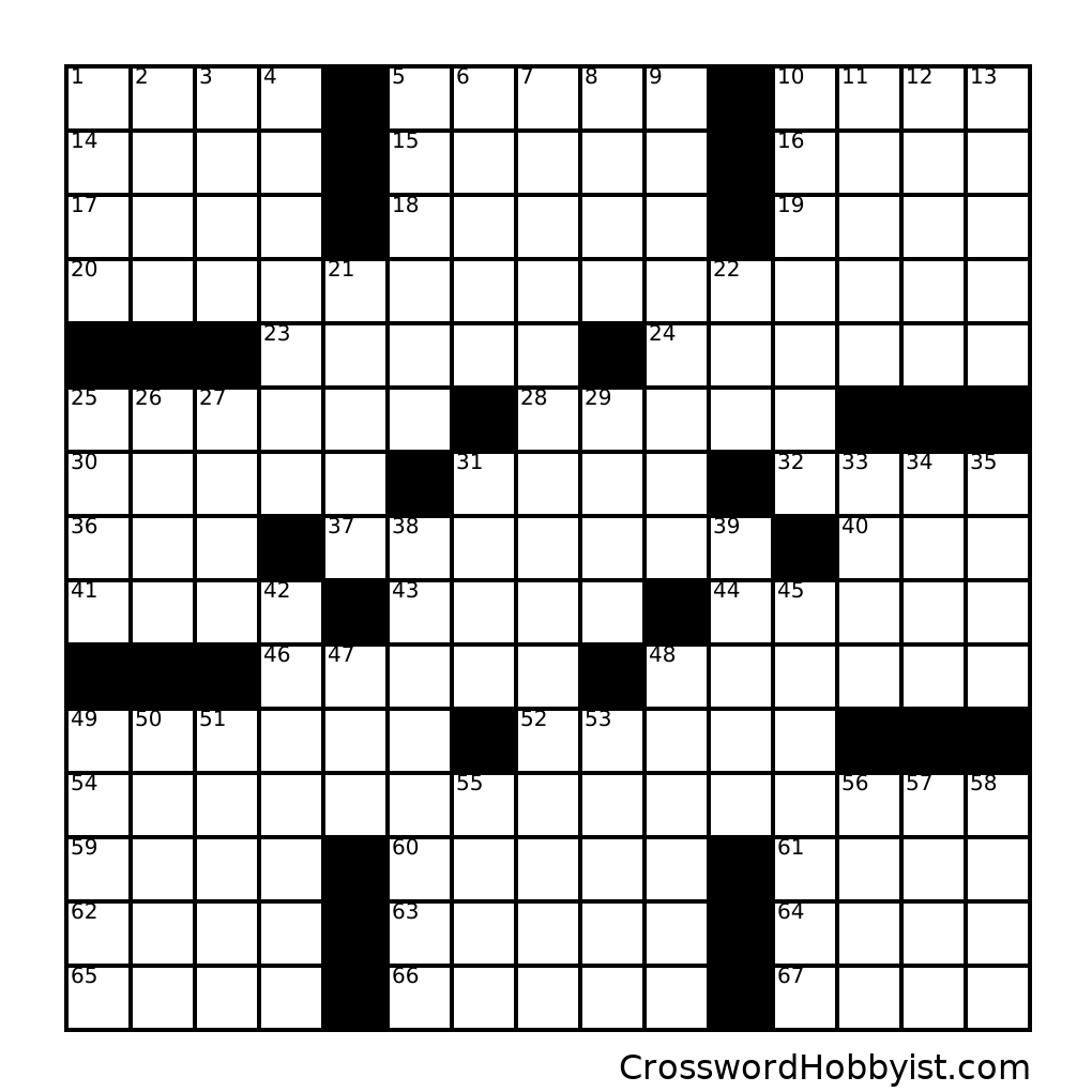 Back in the 1960s Crossword Puzzle