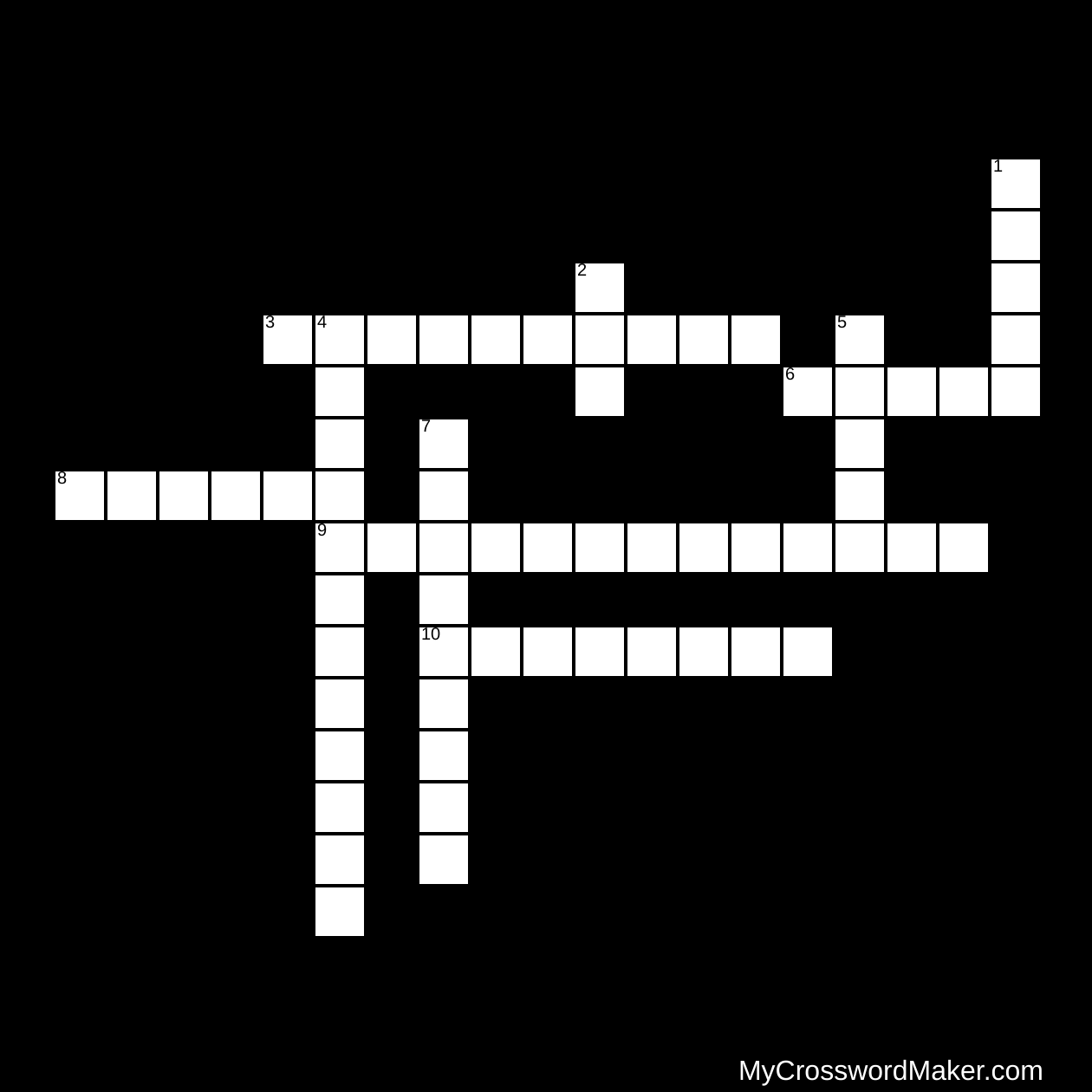 Crucigrama Crossword Puzzle