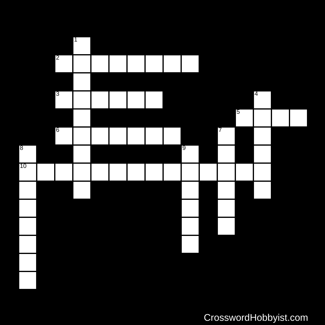 English - Crossword Puzzle