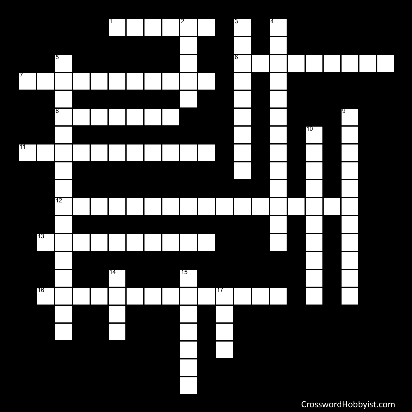 English Terms Crossword Puzzle