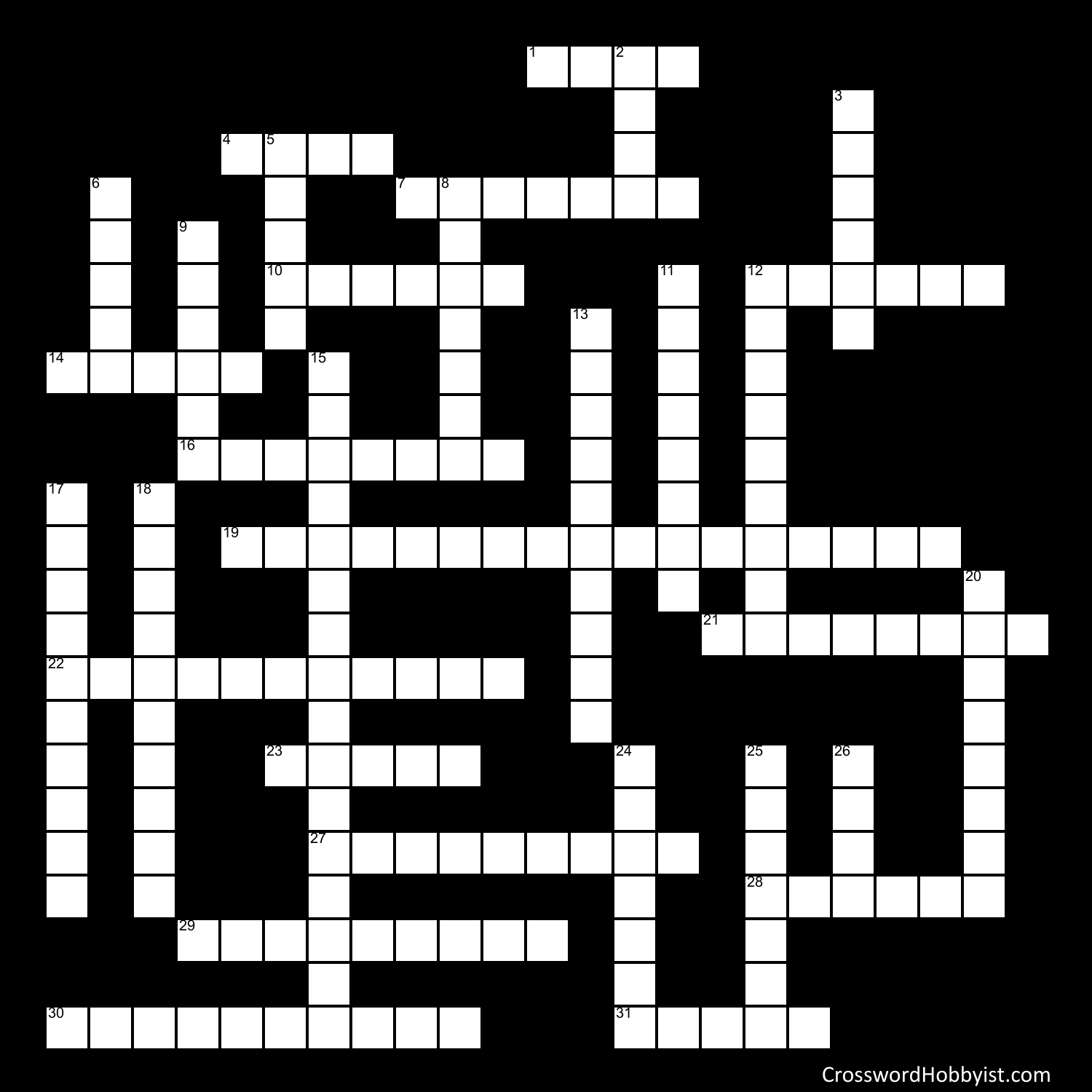 Fencing Vocabulary 2020 Crossword Puzzle