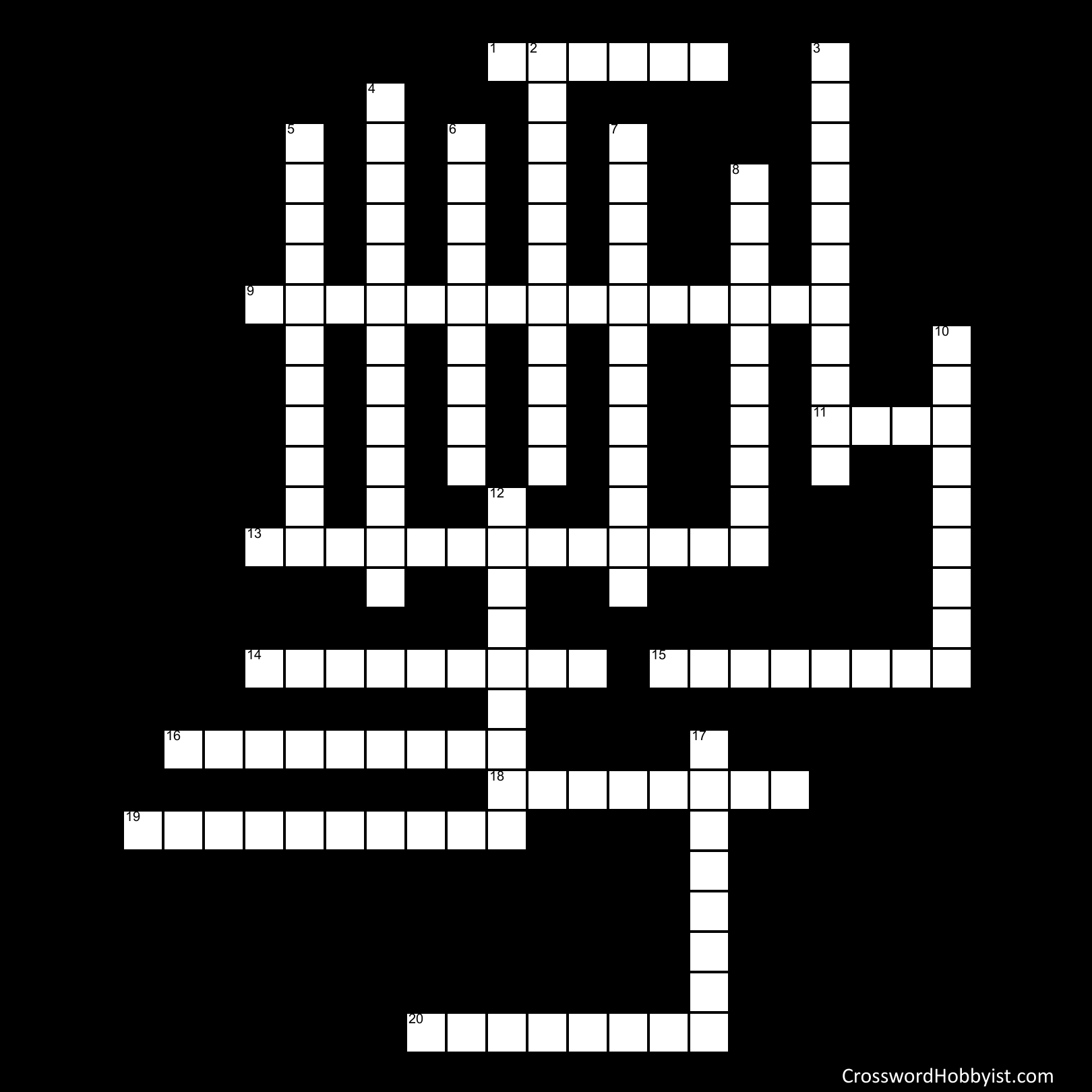 Freshwater Vocabulary Crossword Crossword Puzzle