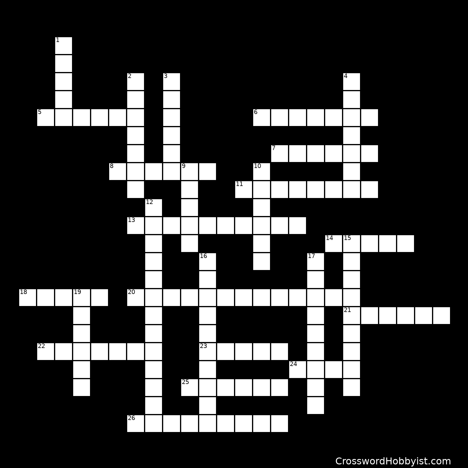 Geographical Landforms Crossword Puzzle