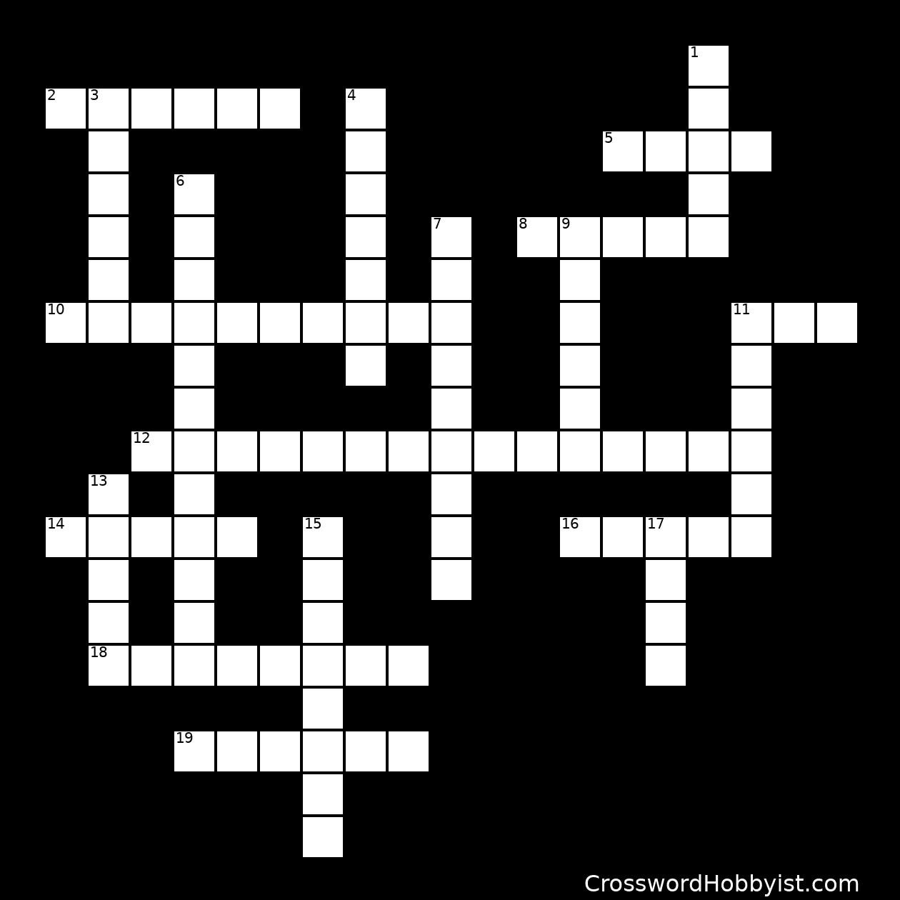 HBPC Team Unknown Facts 1 Crossword Puzzle