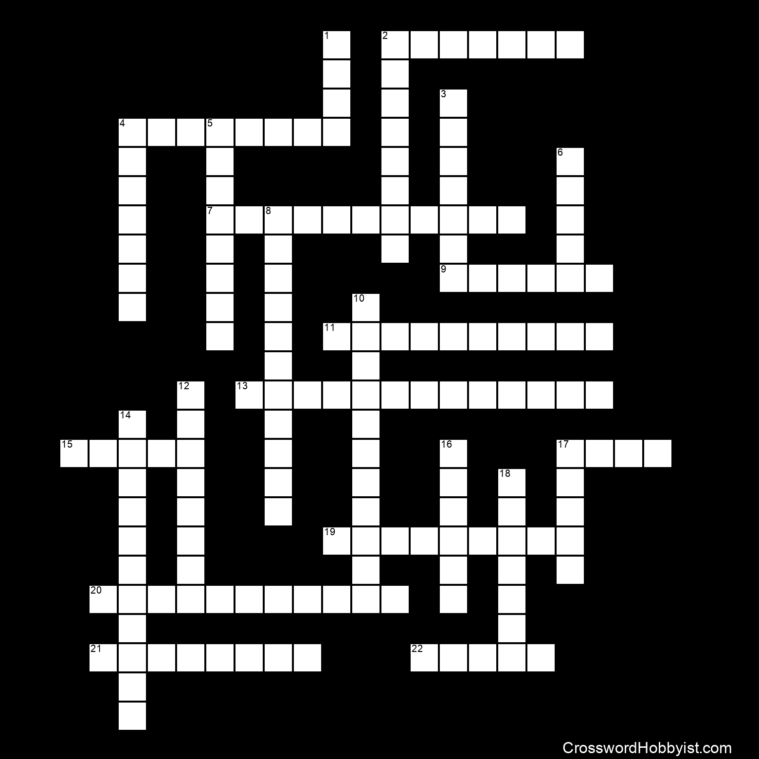 Human Body Systems - Crossword Puzzle