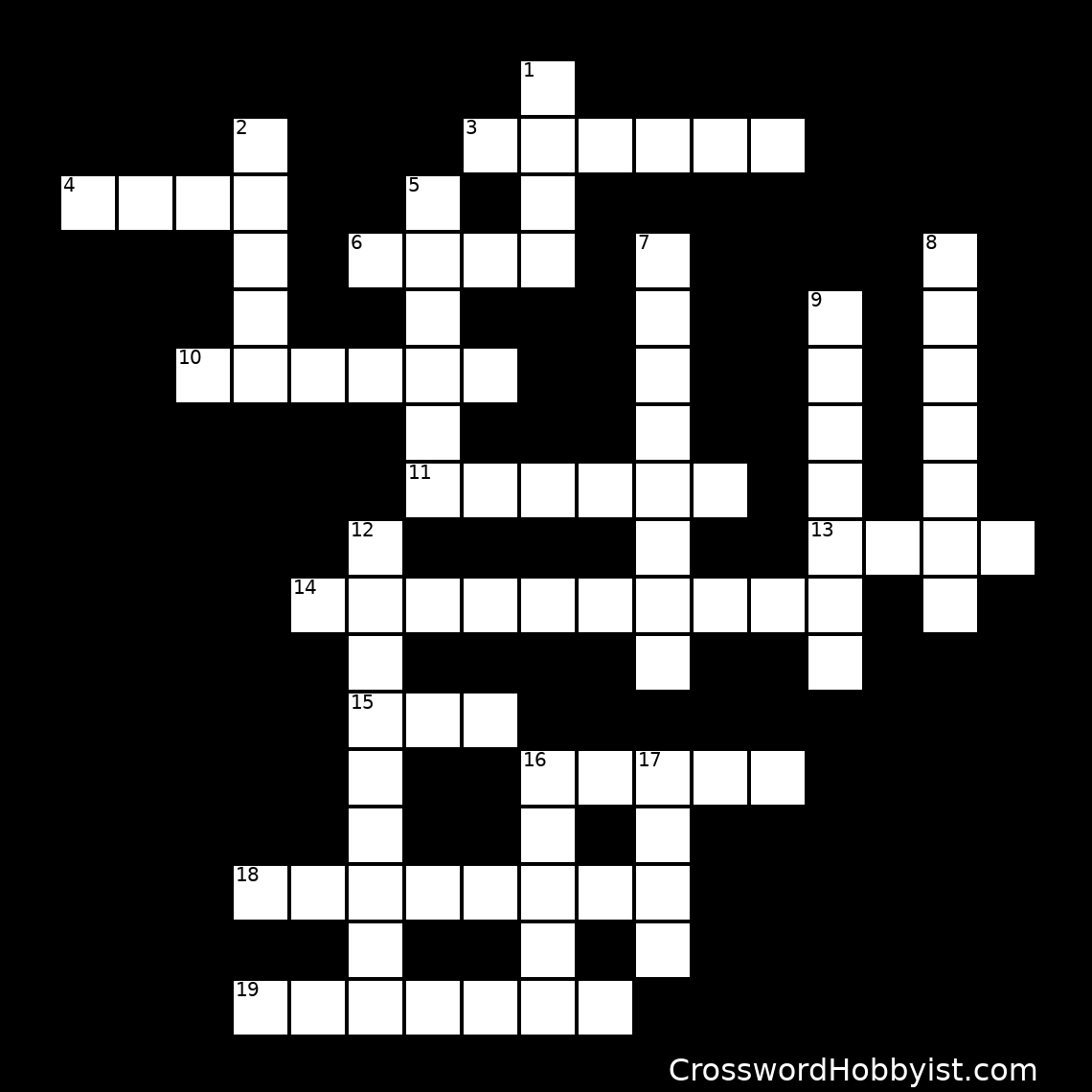 Knife Skills Crossword Puzzle