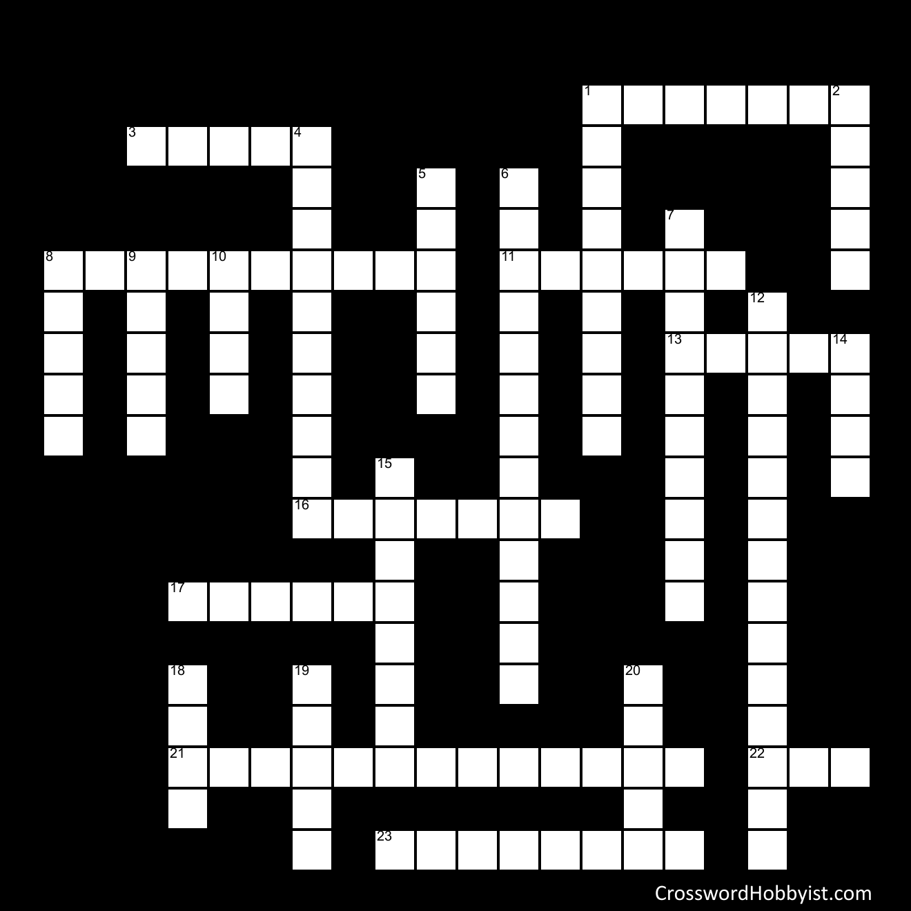 Landforms Crossword Crossword Puzzle