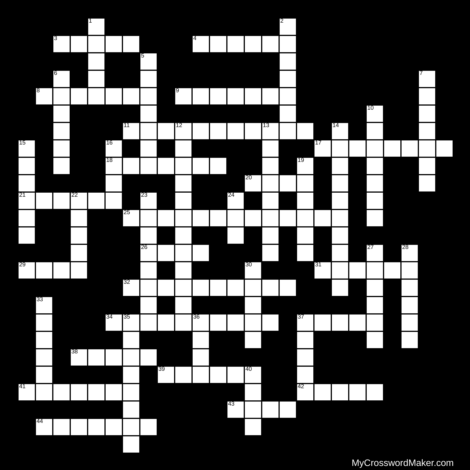  Crossword Puzzle
