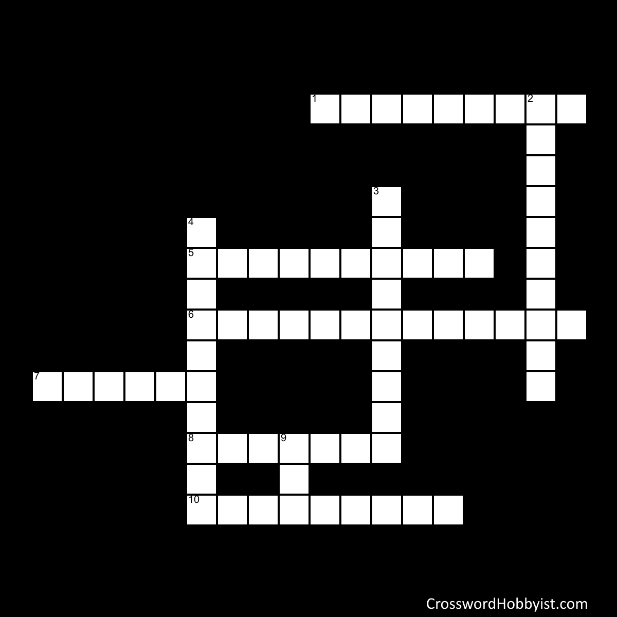 Spelling List 1 Crossword Puzzle