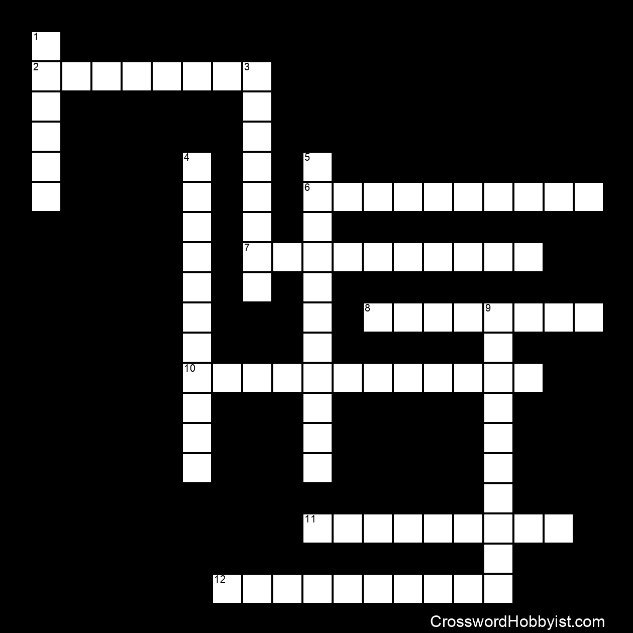 Spelling List - Crossword Puzzle