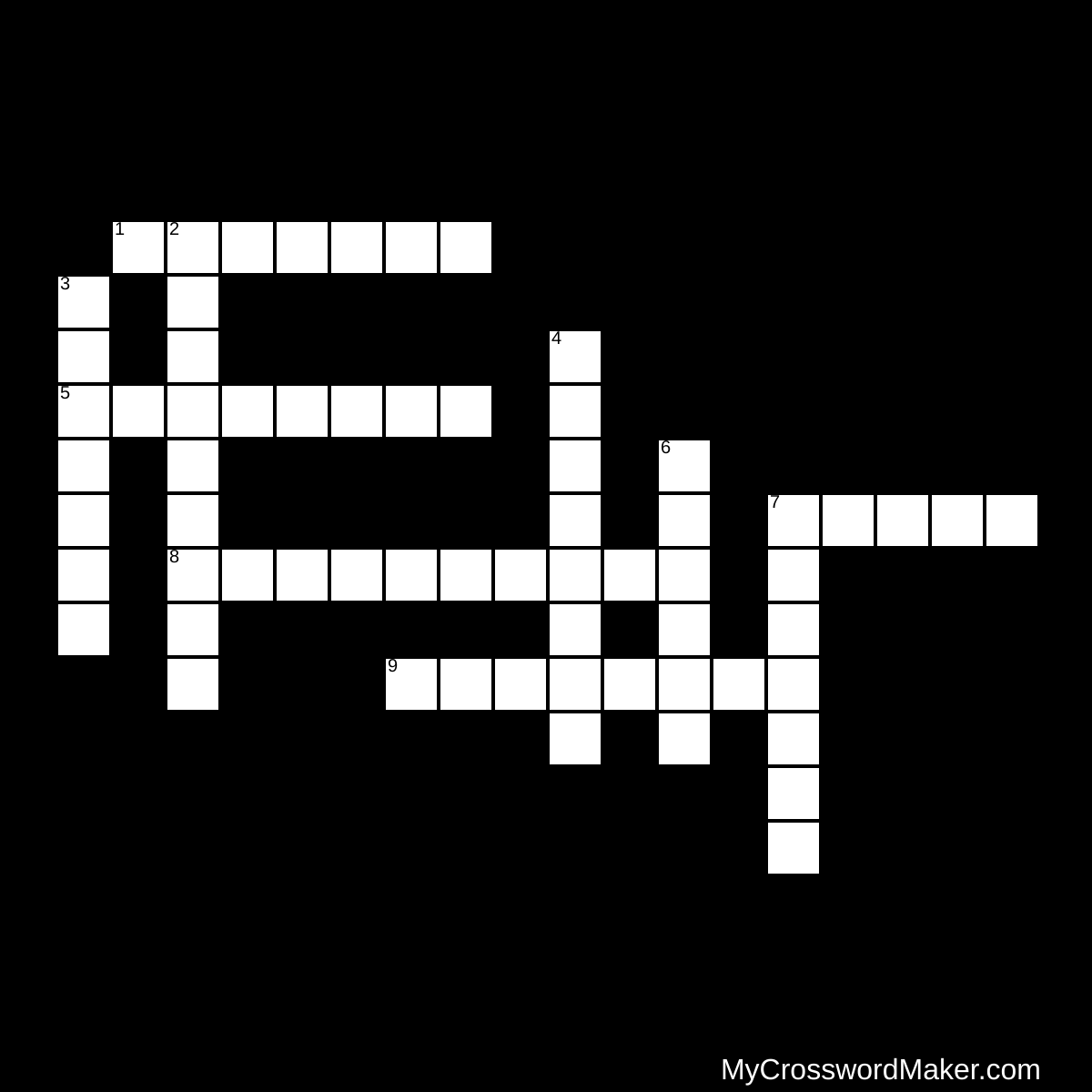 Word Wall Vocabulary Crossword Puzzle