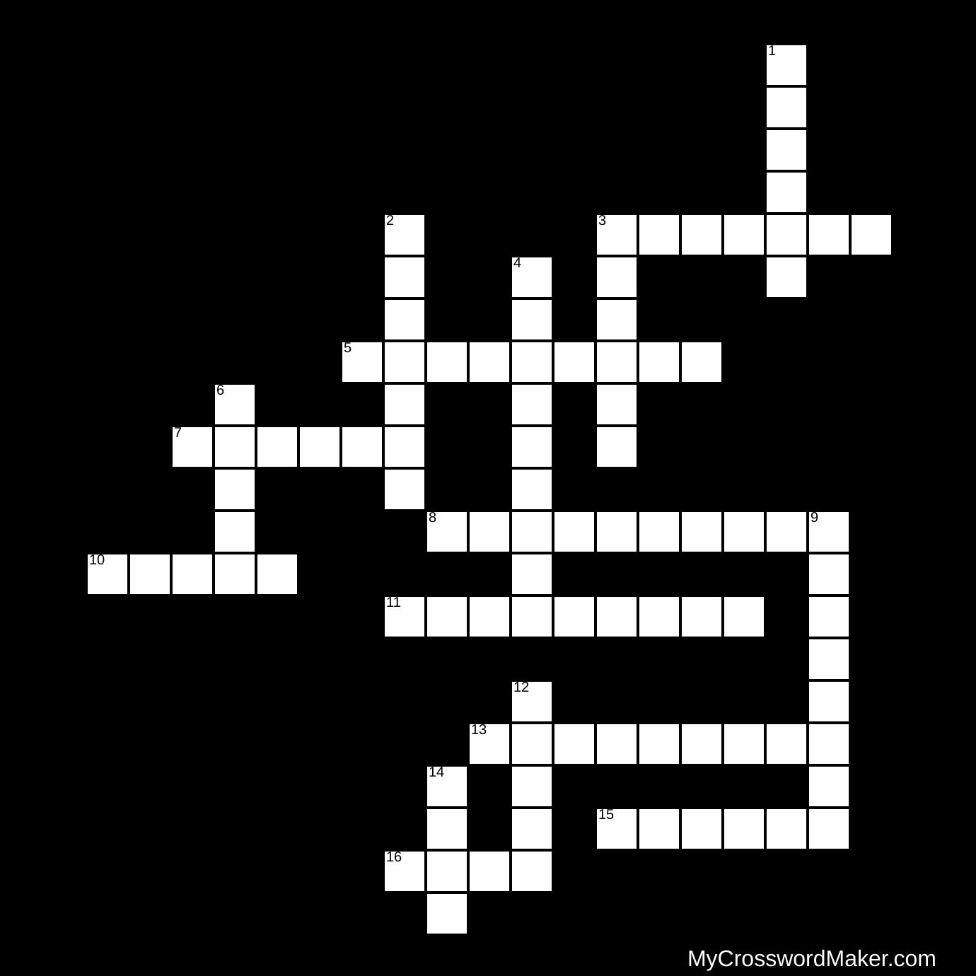 Year 11 GCSE MUSIC REVISION Crossword Puzzle