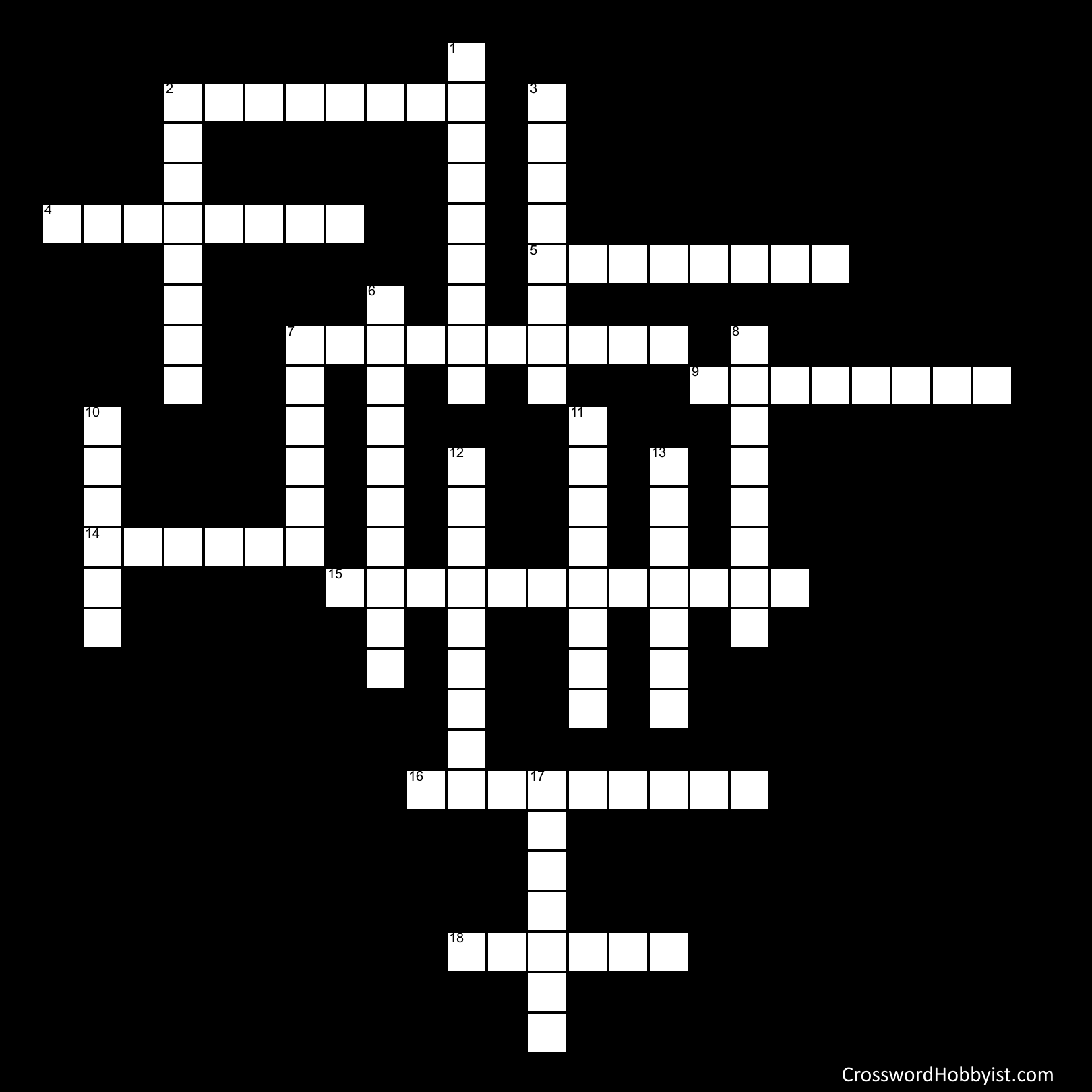 compound words Crossword Puzzle